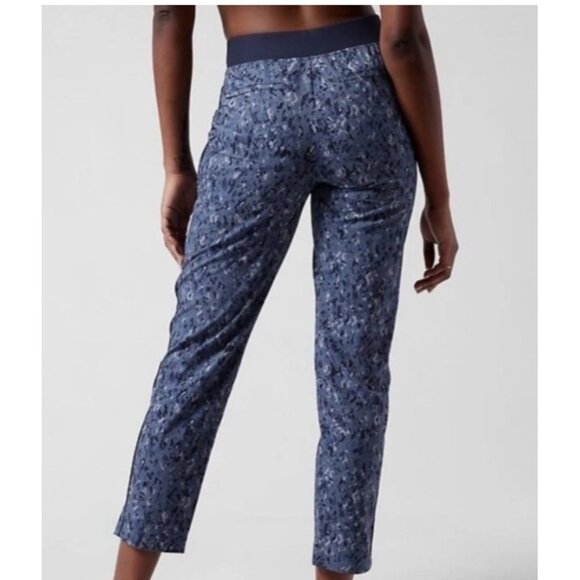 Athleta Brooklyn Ankle Pant Women, Size: 0, Captivate Chrome Blue Travel Active - Picture 2 of 9